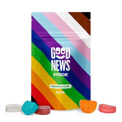 Photograph of product: Pride Assorted Sours | 100mg (20pk)
