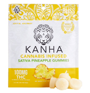Photograph of product: [Kanha] TH-oui Gummies - 100mg - Pineapple (S) - 