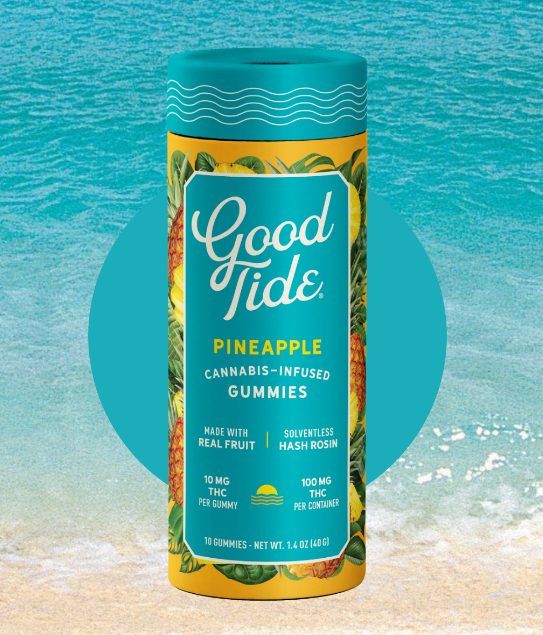 Photograph of product: Good Tide Gummies Kiwi Strawberry 1:1:1 TH-oui:CBD:CBG (H) 100mg