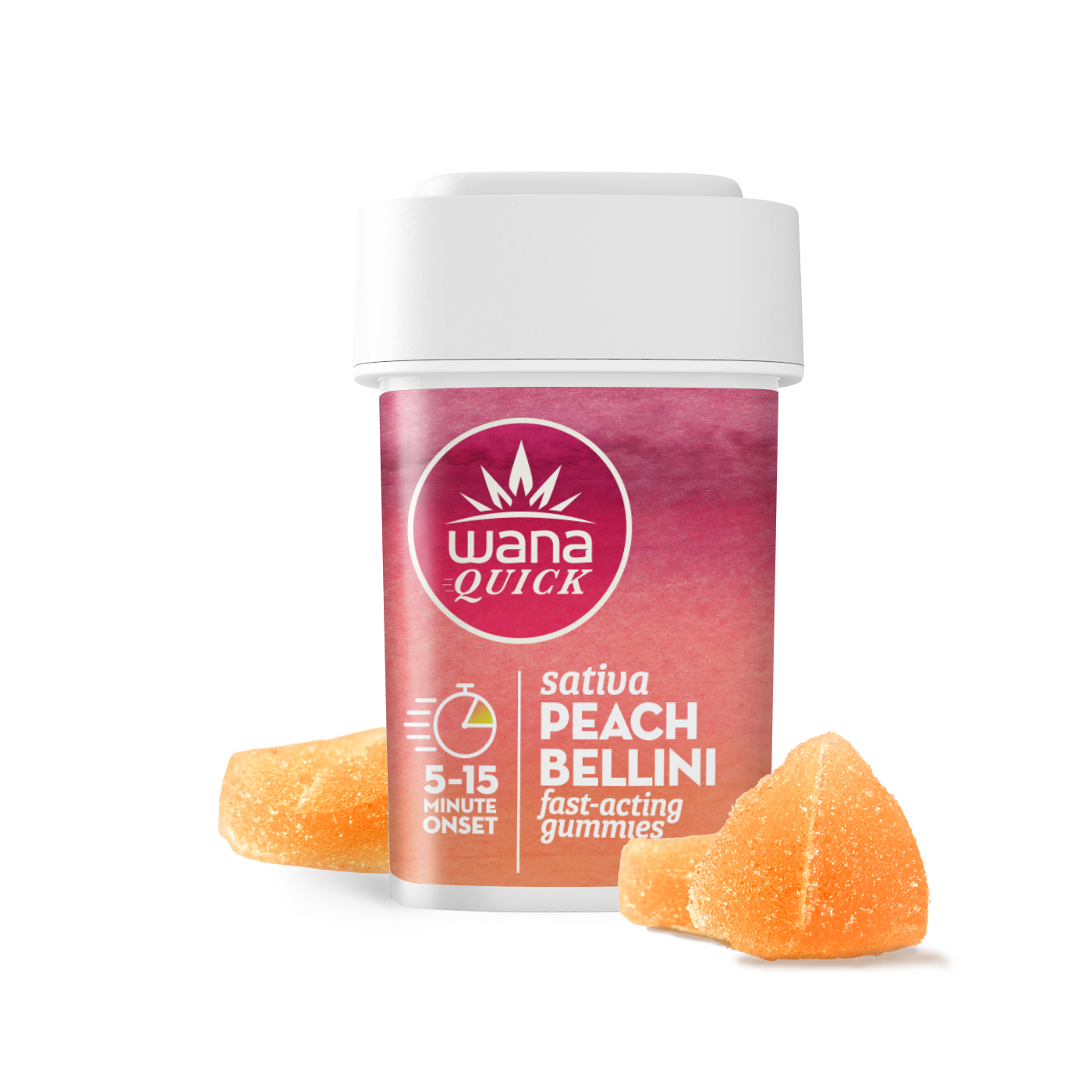 Photograph of product: Wana | Quick Gummies | Peach Bellini | 200mg