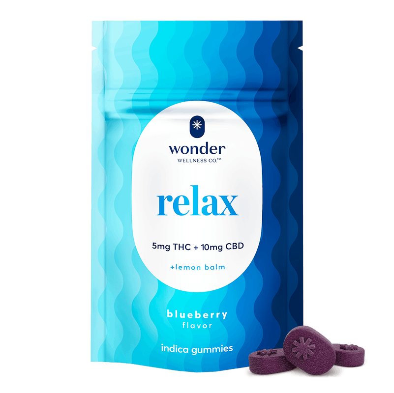 Photograph of product: WONDER | BLUEBERRY - RELAX GUMMIES | 2:1 TH-oui 200MG