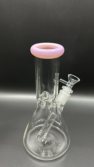 Photograph of product: 8" Color Accented Beaker Bottom I Pastel/Pink I Highly Elevated