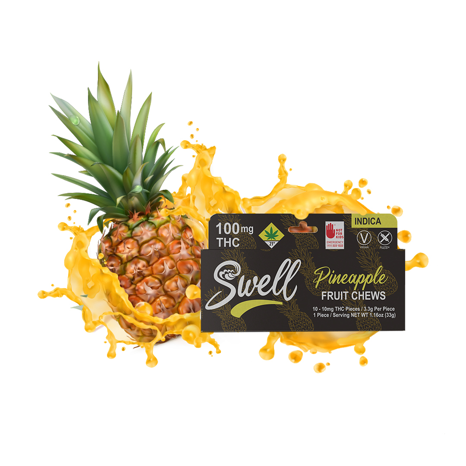 Photograph of product: Pineapple Oui'd Fruit Chews | 10-pack