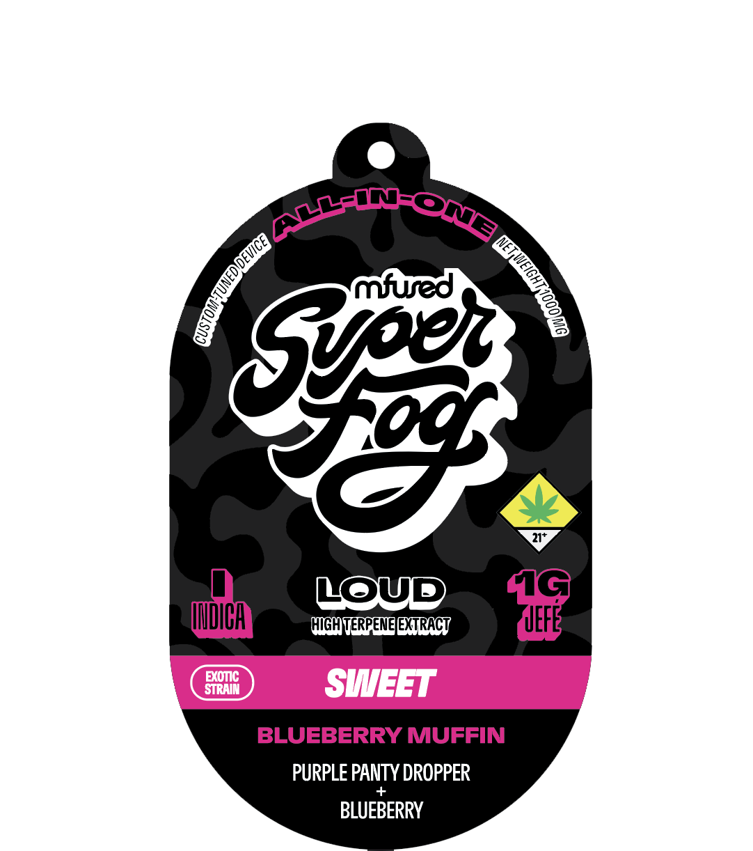 Photograph of product: LOUD High Terpene Extract 1g Jef - Blueberry Muffin (DOH)