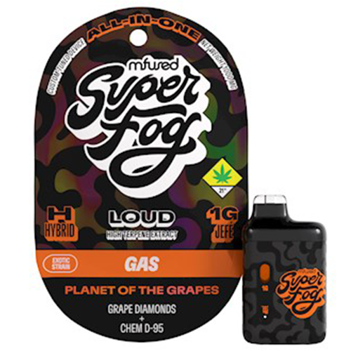 Photograph of product: Super Fog: Planet Of The Grapes (H) Gas - Loud High Terpene Extract Disposable