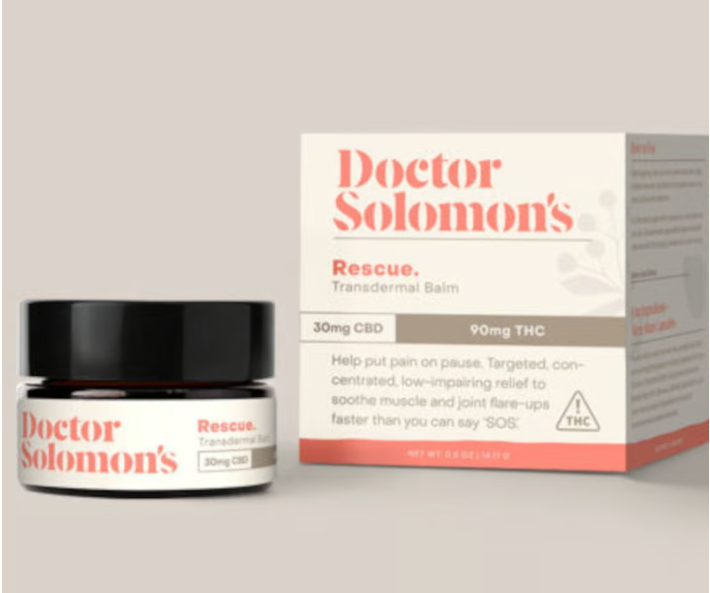 Photograph of product: Dr. Solomon's Balm Ease 1:3 CBD:TH-oui (30mg CBD/90mg TH-oui) 120mg