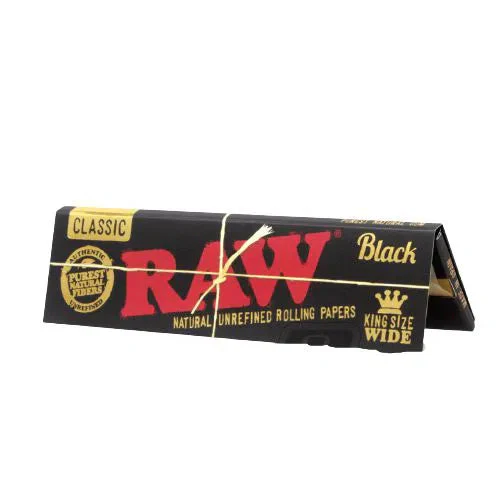 Photograph of product: Raw | Raw Black Wide | King Size Rolling Papers