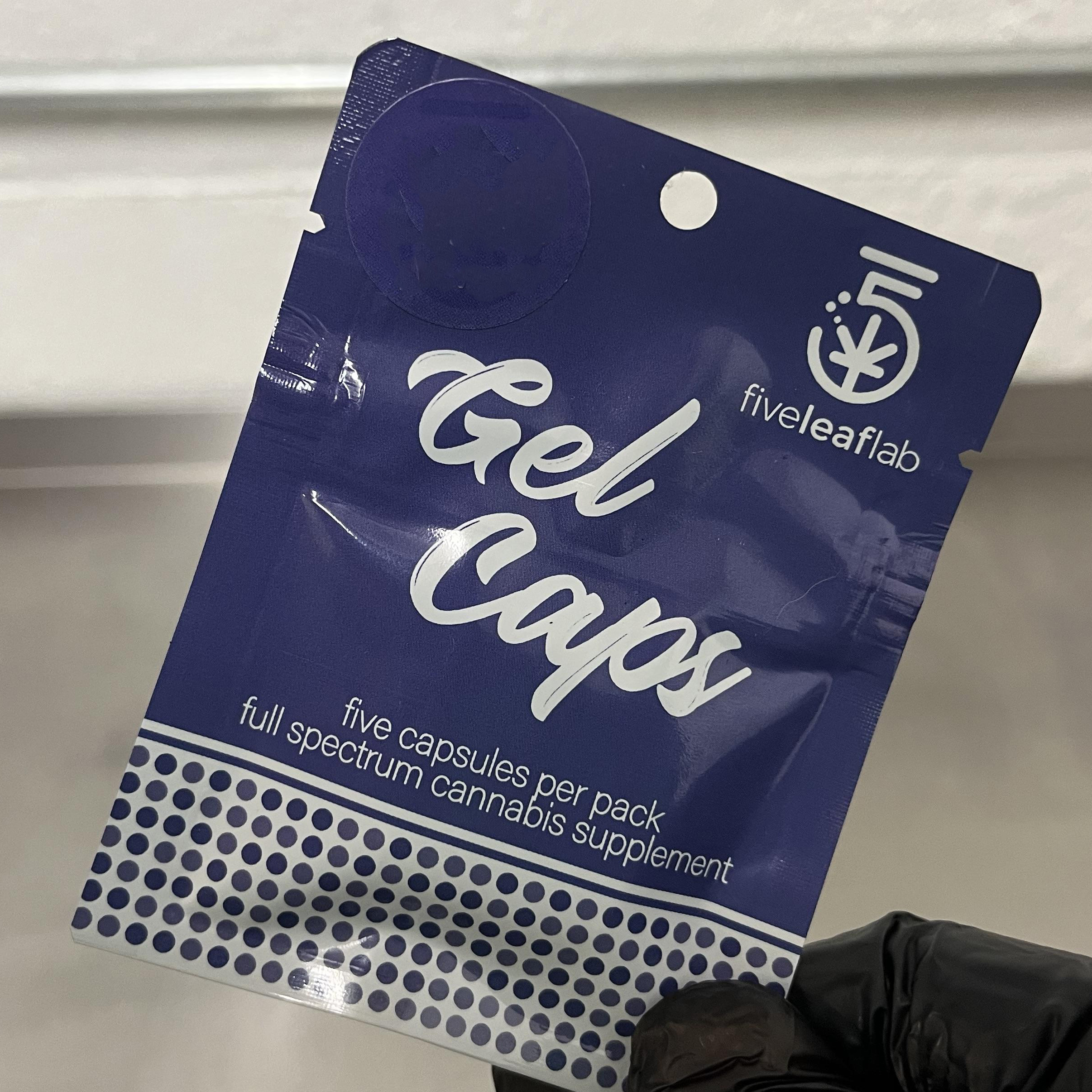 Photograph of Product: 5 Leaf Labs | Gel Capsules | 5 Pack | 125mg