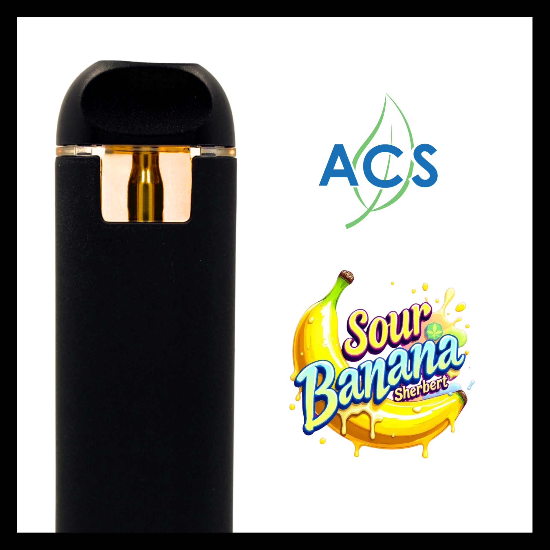 Photograph of product: Sour Banana Sherbert Disposable Vape | Distillate