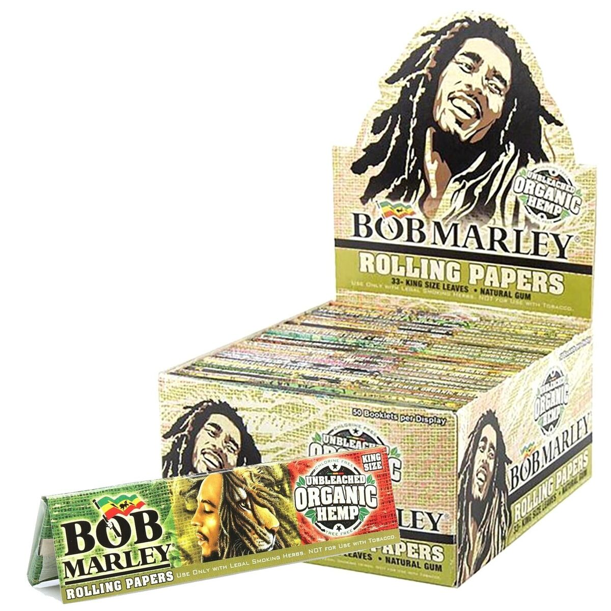Photograph of product: Bob Marley | Unbleached Organic Hemp Rolling Papers