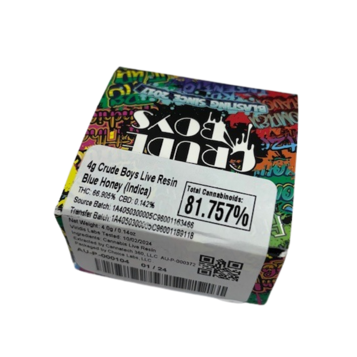 Photograph of product: Crude Boys - Blue Honey Live Resin