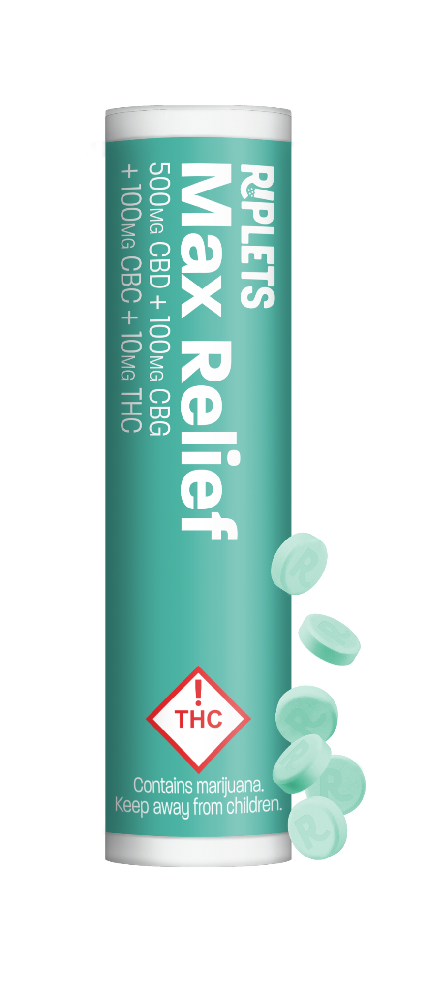 Photograph of product: Riplets - Max Relief + CBD, CBG, CBC