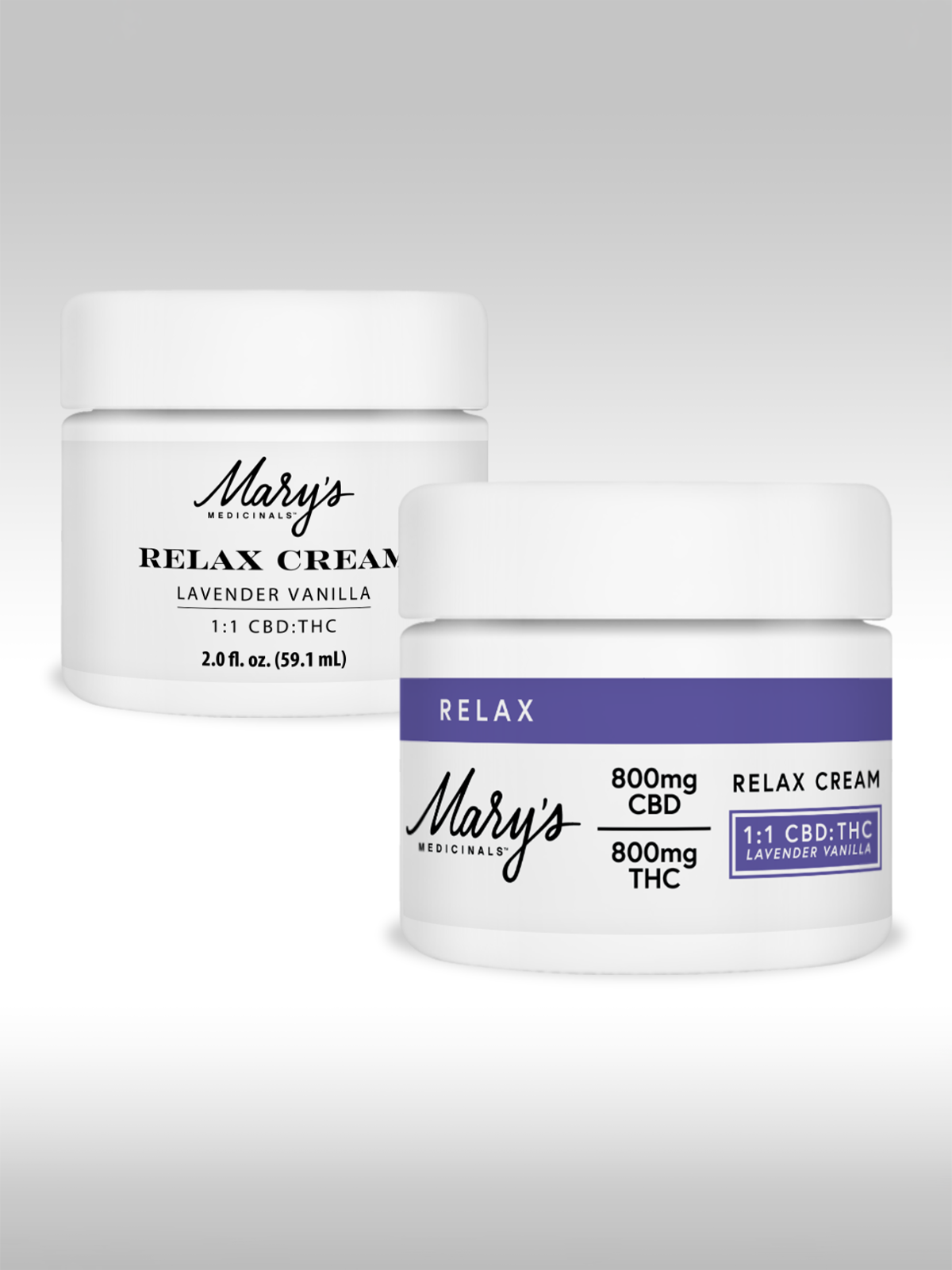 Photograph of product: Mary's Medicinals - Relax 1:1 (CBD:TH-oui) Lavender Vanilla Transdermal Cream 2000mg