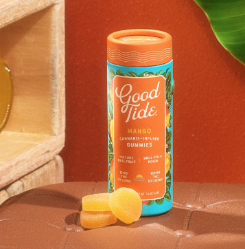 Photograph of product: Good Tide Gummies 100mg/10pk- Mango
