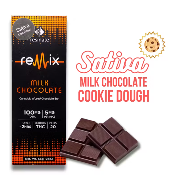 Photograph of product: Cookie Dough Live Resin Oui'd Candy Bar | 100 mg | ReMix