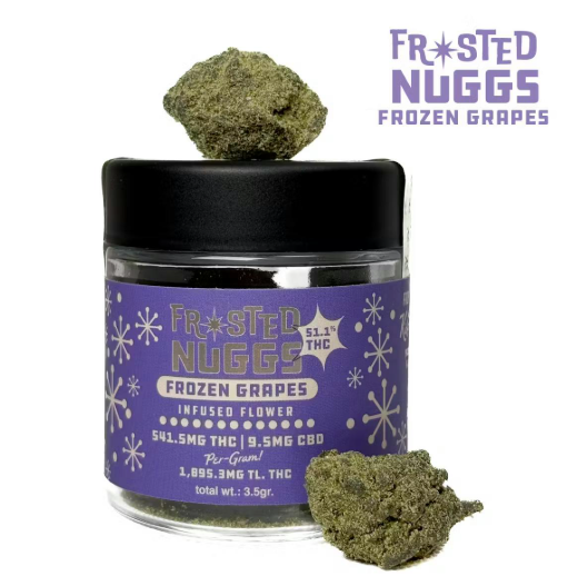Photograph of product: Kiefers | Frozen Grapes | Frosted Nuggs | Infused Flower | 3.5g