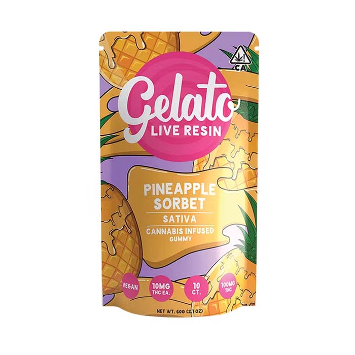 Photograph of product: $16 | Lr Pineapple Sorbet | 100mg | Gelato Co.