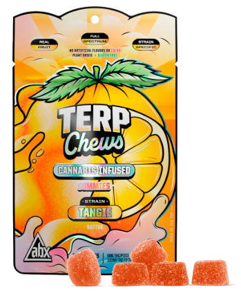 Photograph of product: TANGIE TERP CHEW $16 | NON-CANNABIS ACCESSORY $7.5 | CANNABIS GOOD $2.5 | EXCISE TAX $0.475