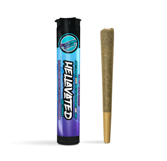 Photograph of product: Hellavated | Blueberry Dream Juicy Stickz DISTILLATE INFUSED Single Joint | 0.75g