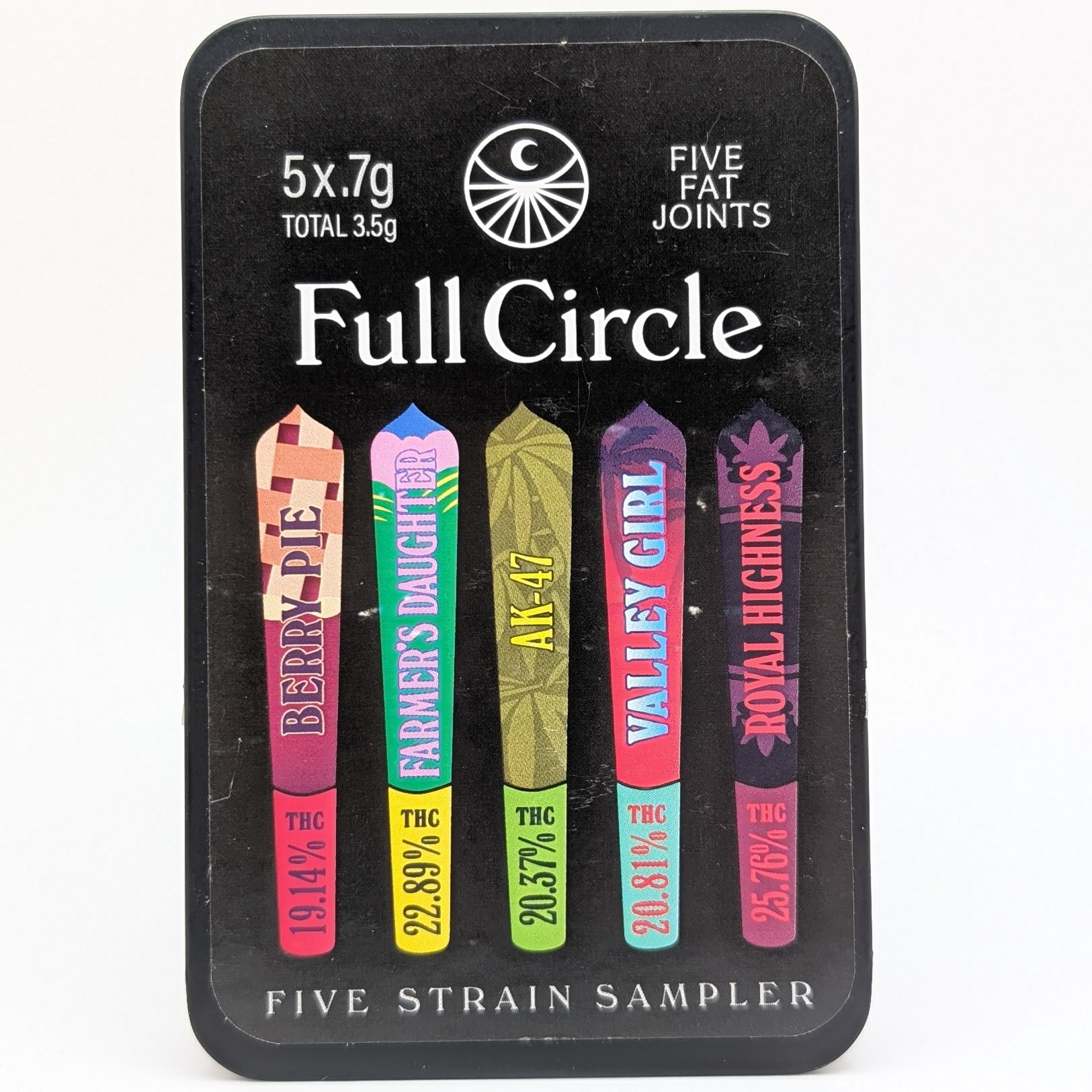 Photograph of product: 5 Strain Sampler Pre Roll Pack 3.5g