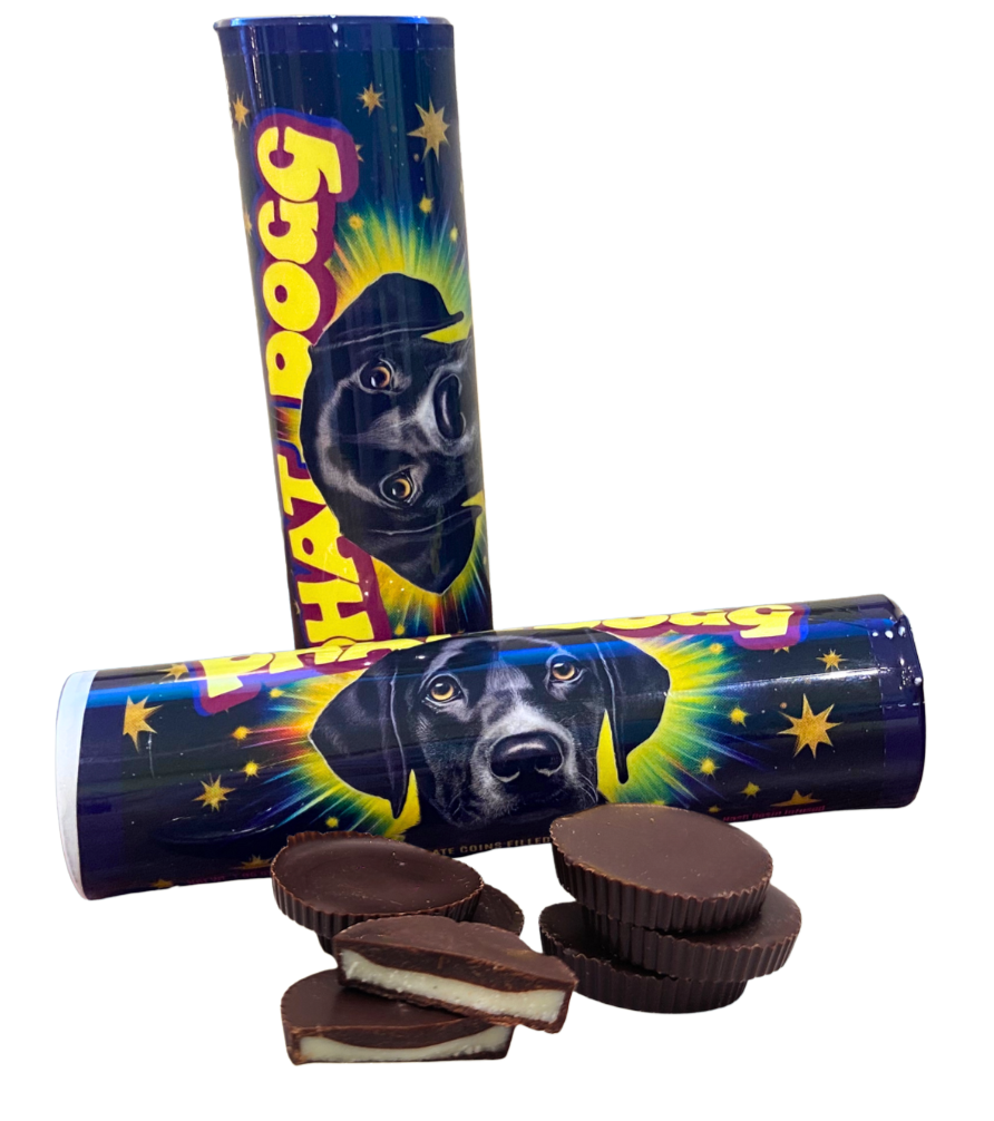 Photograph of product: Phat Dogg I Black N' White Coins | 100mg