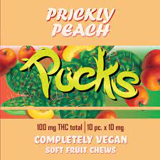 Photograph of Product: Pucks Gummies 100mg - Prickly Peach