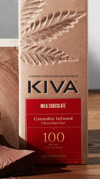 Photograph of product: Kiva | Milk Chocolate Bar | 100MG | Edible