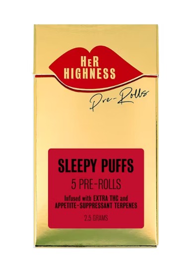 Photograph of product: Her Highness | Sleepy Puffs | Infused Preroll 5 Pack