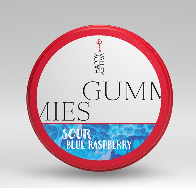 Photograph of product: Sour Blue Raspberry | Gummies | 5mg 20pk
