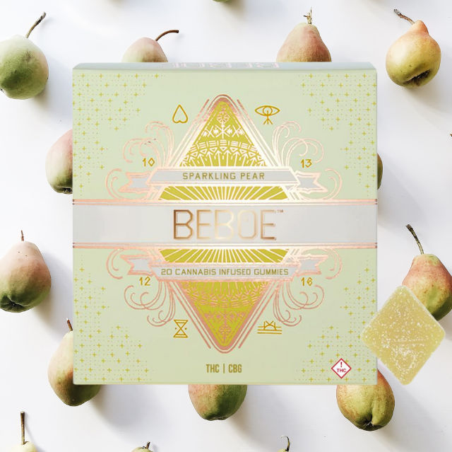 Photograph of product: GUMMY | SPARKLING PEAR | 1:1  TH-oui:CBG