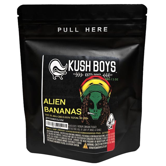 Photograph of product: Alien Bananas (H) 31.48% 28G - Ounce