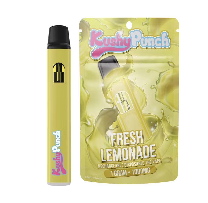 Photograph of product: KUSHY PUNCH FRESH LEMONADE RECHARGEABLE DISPOSABLE 1G