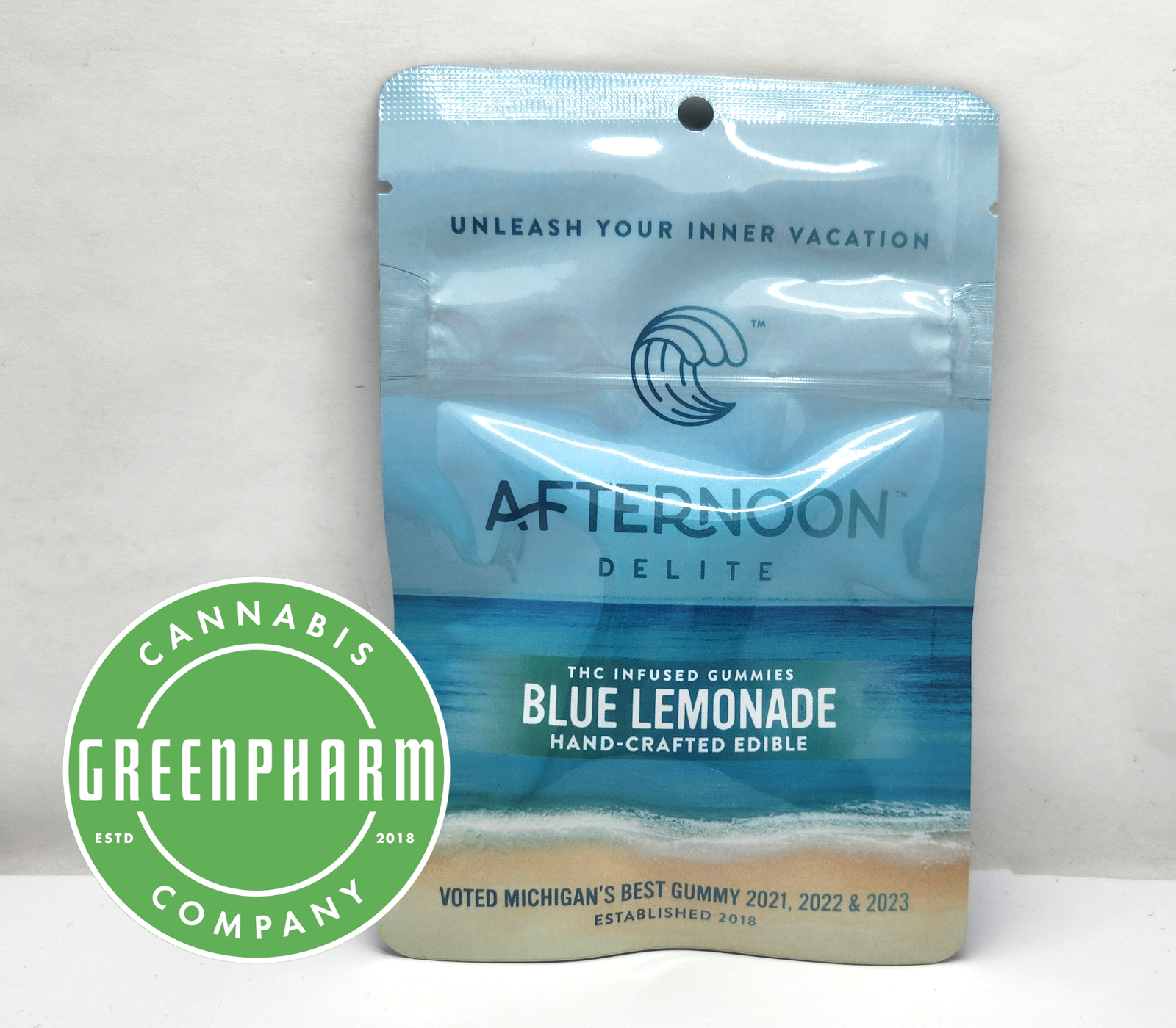 Photograph of product: Edible | Afternoon Delite | Blue Lemonade Gummies | 200mg