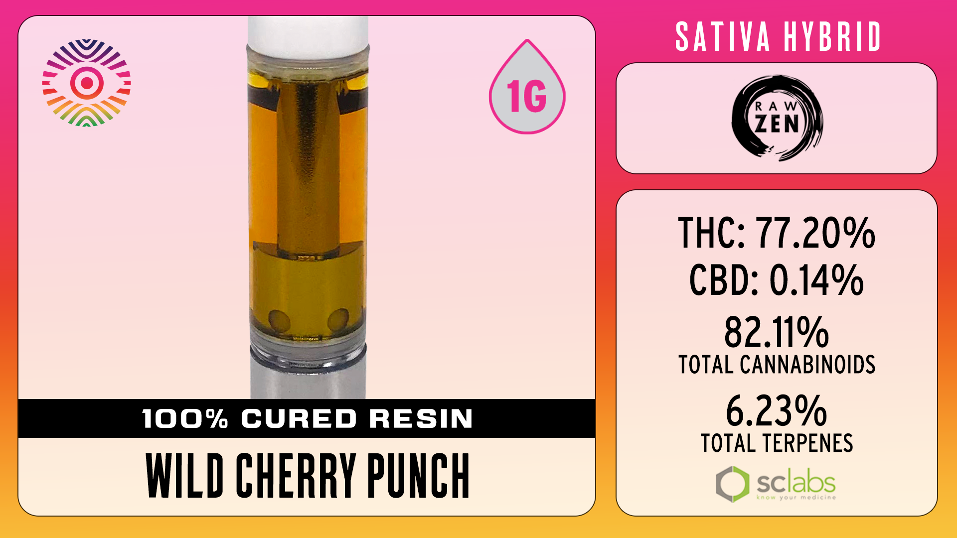 Photograph of product: Wild Cherry Punch Cured Resin Cartridge | 1g