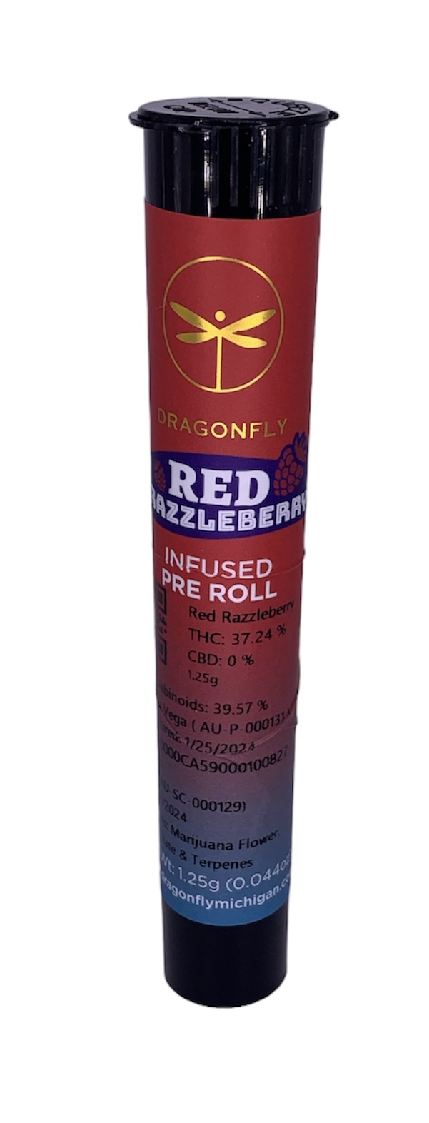 Photograph of product: Red Razzleberry Infused Pre Roll