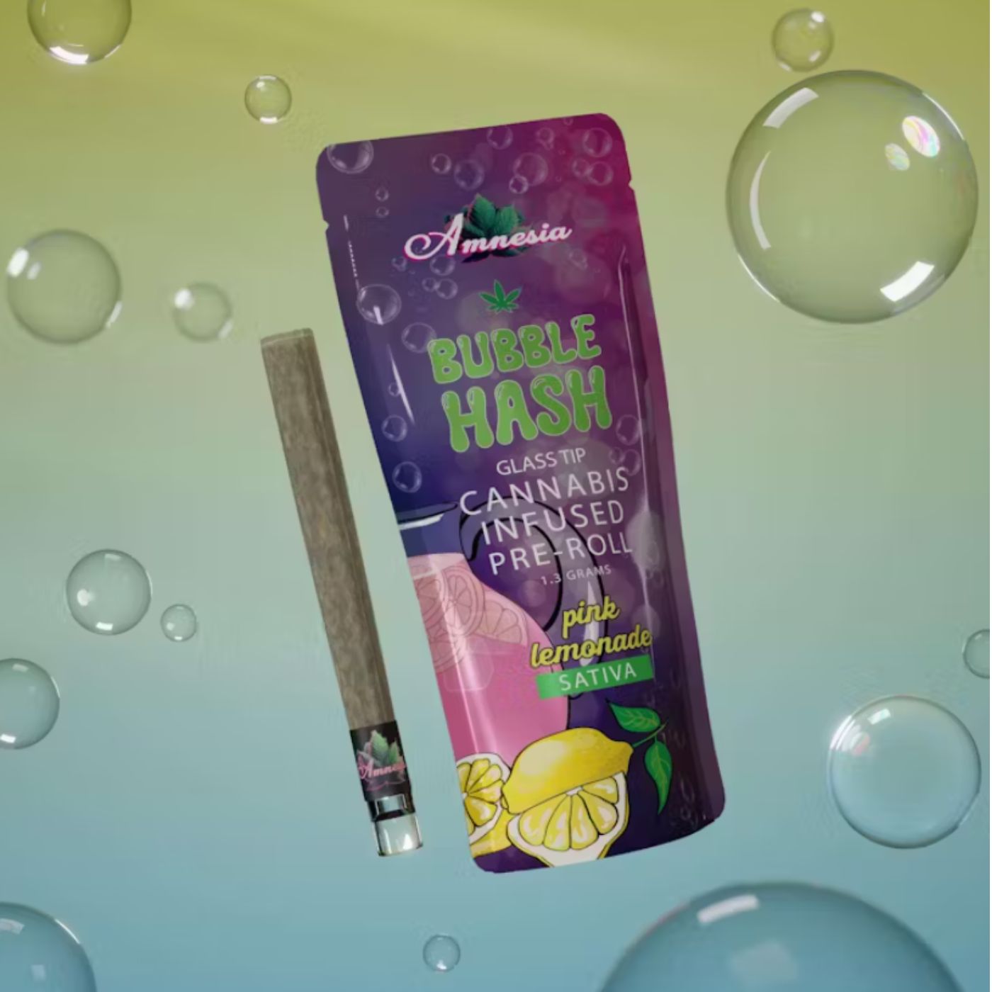 Photograph of product: Amnesia - Pink Lemonade 1.3g Bubble au chocolat PR
