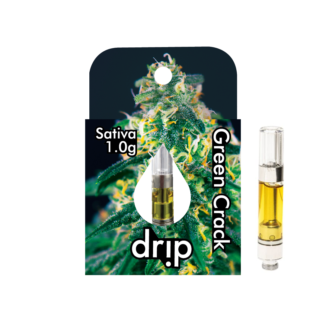 Photograph of product: Drip | Green Crack Distillate Cartridge | 1g