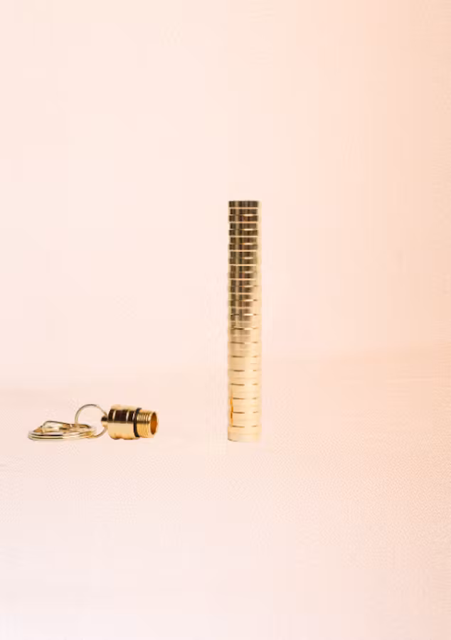 Photograph of product: Carry Case Keychain Gold