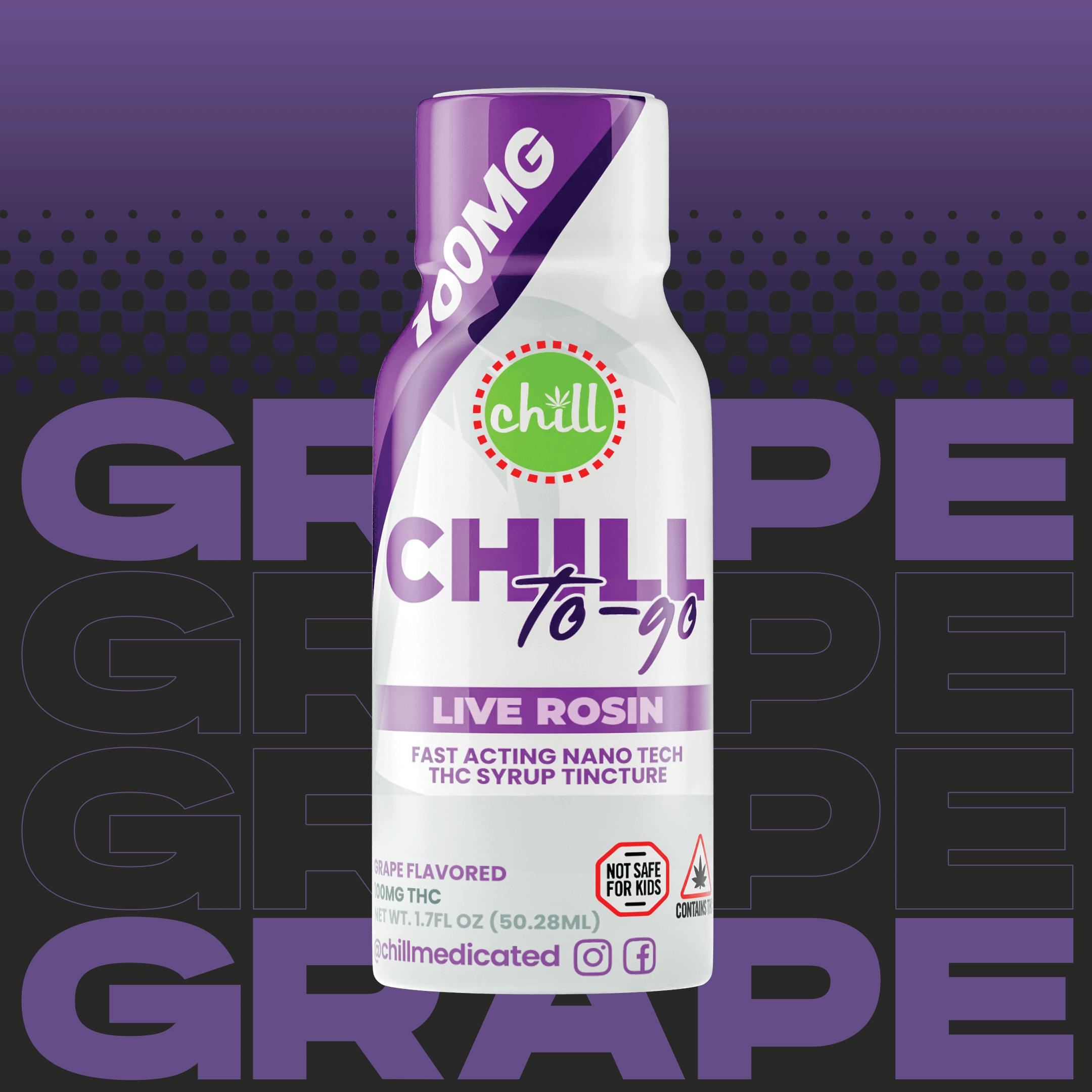 Photograph of product: CHILL MEDICATED | Edible | Syrup | Live Rosin | Grape | 100mg