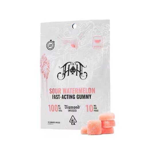 Photograph of product: Sour Watermelon | 100mg Fast Acting Gummies - 