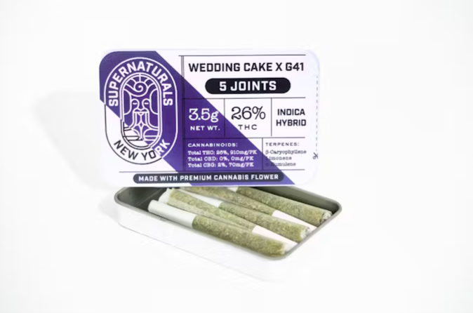Photograph of product: Supernaturals | Wedding Cake x G41 | Pre-Roll 5pk | Oui'd-Hybrid