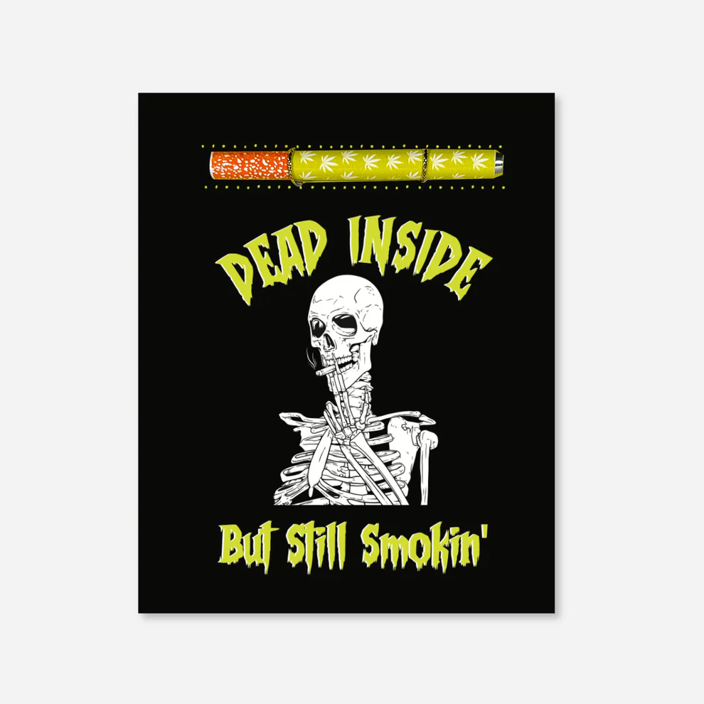 Photograph of product: Dead But Still Smokin' Greeting Card with One Hitter