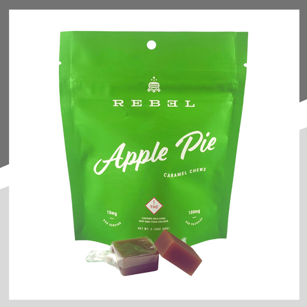 Photograph of product: Apple Pie Caramels | Candy | 10pk | 100mg