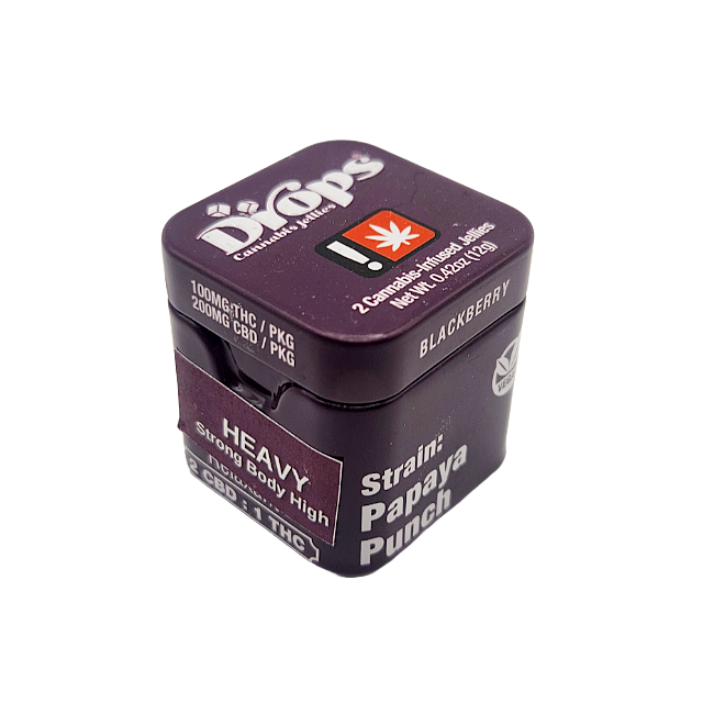 Photograph of product: Drops- 100mg Blackberry 2:1 Single