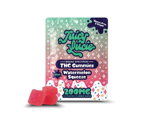 Photograph of product: Juicy Lucie - Watermelon Squeeze - 200mg (20mg 10pk)