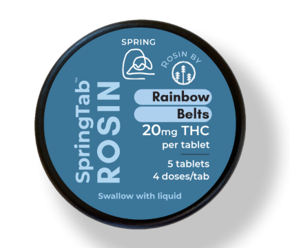 Photograph of product: SpringTab ROSIN - Rainbow Belts 100mg