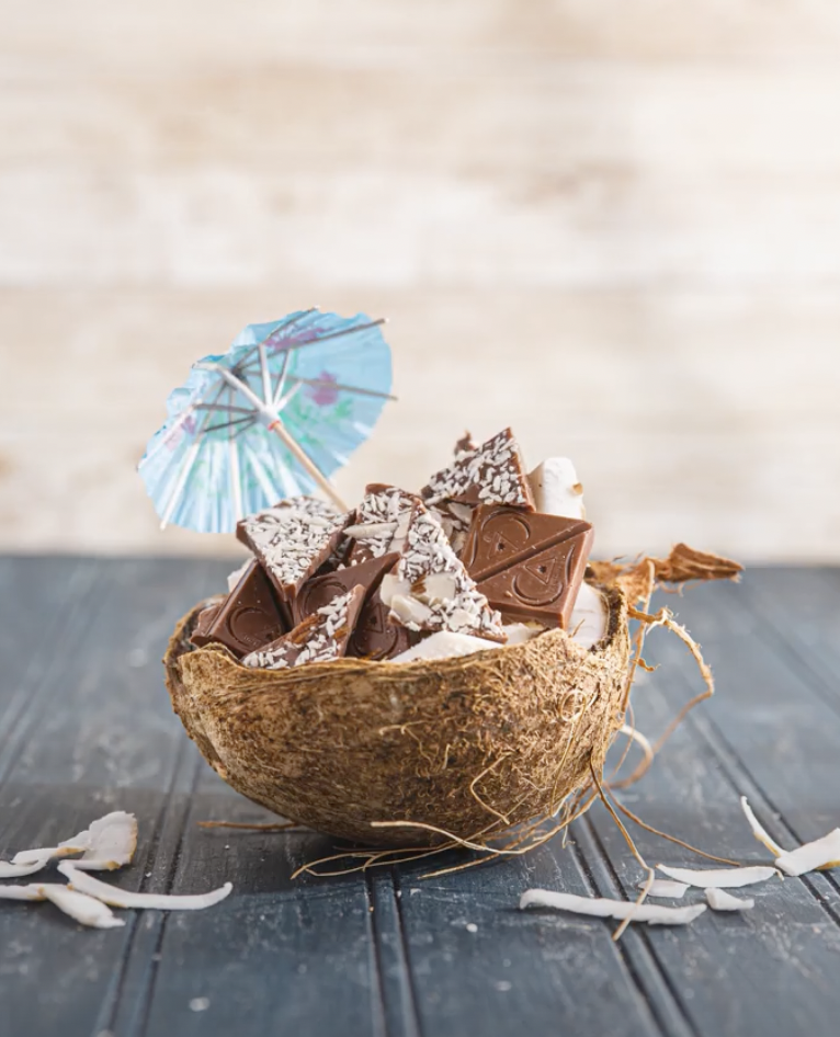 Photograph of product: Coast | Milk Chocolate Almond Coconut Sea Salt | 100mg