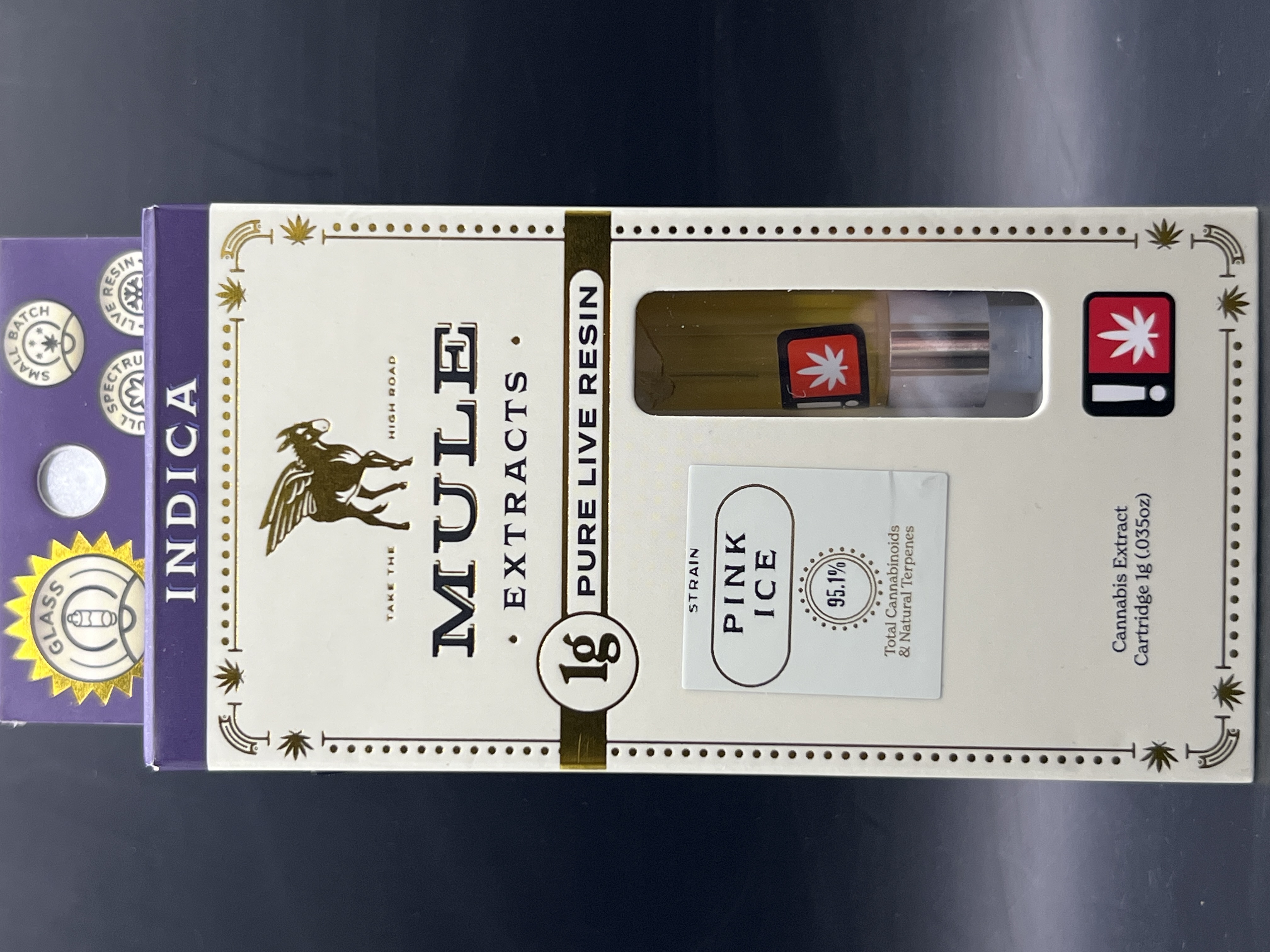 Photograph of product: Mule Extracts Pink Certz Live Resin Cartridge