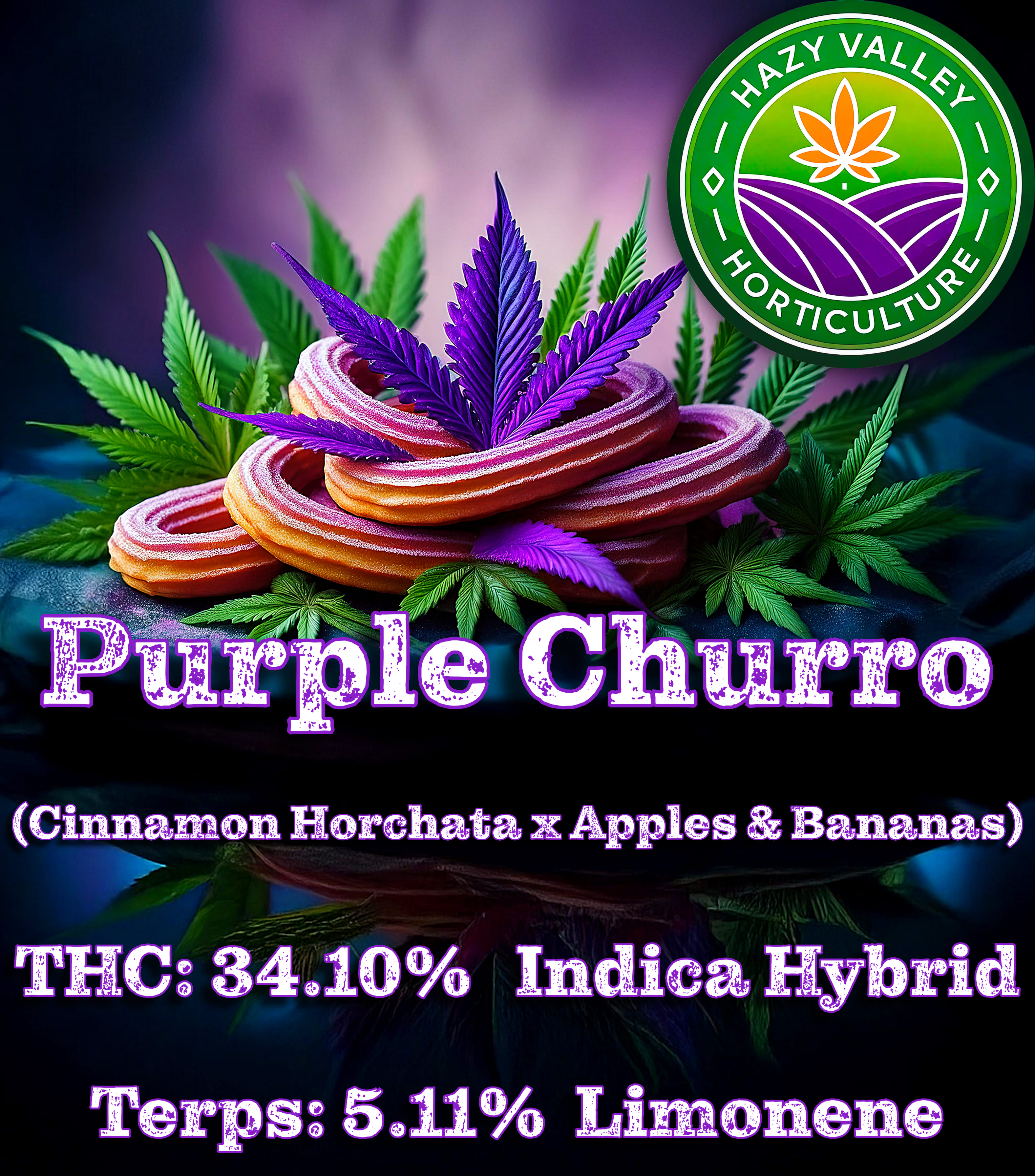 Photograph of product: Purple Churro (Hazy Valley Horticulture) - 28g