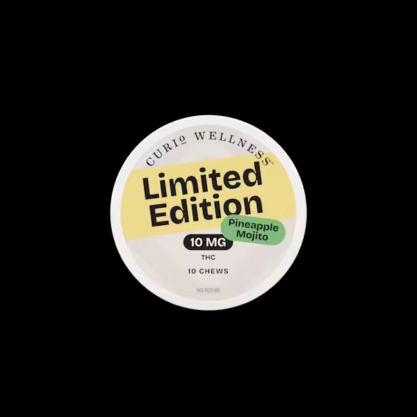 Photograph of product: Curio Wellness 100mg Chews - *Limited Edition* Pineapple Mojito